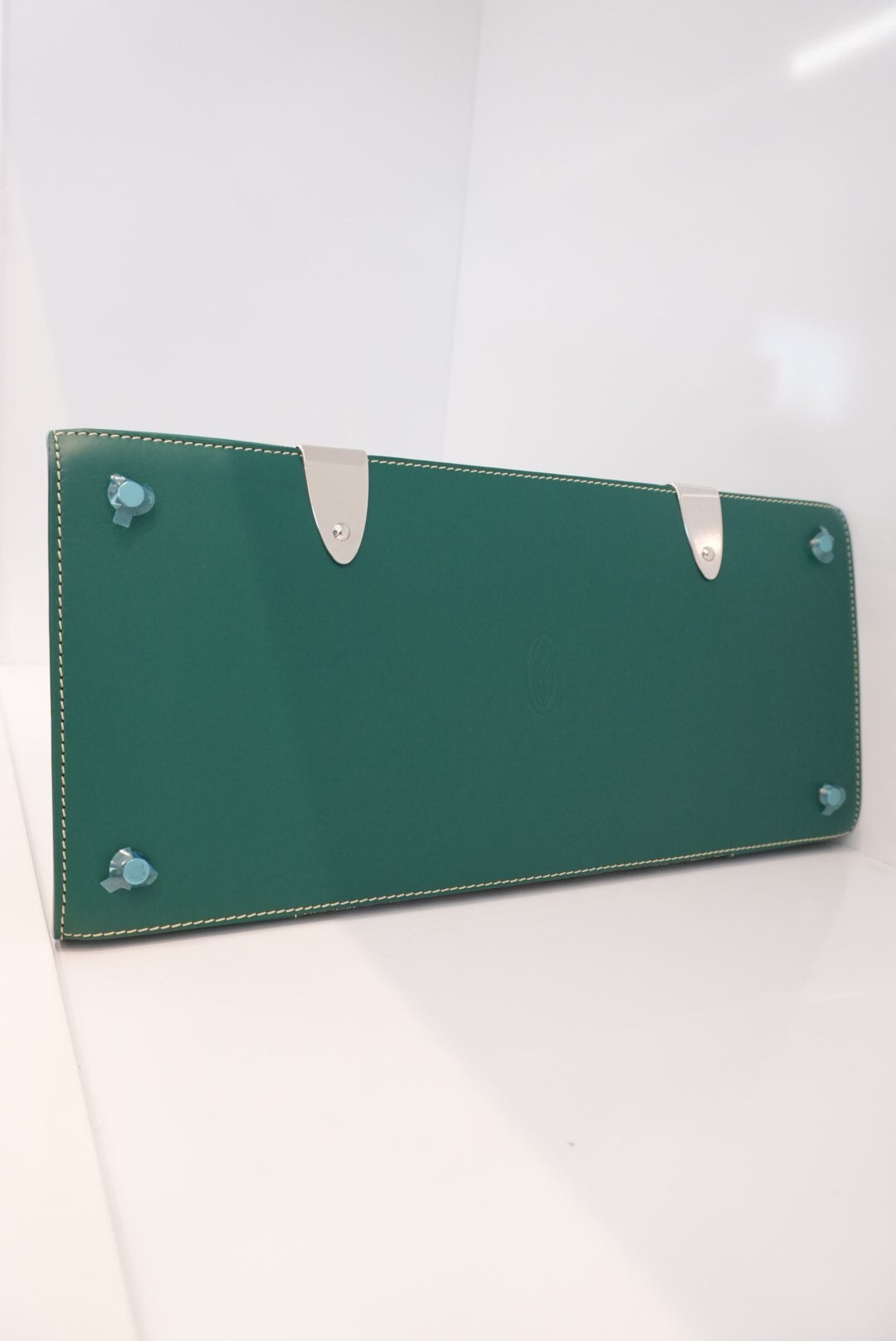 GREEN GOYARDINE COATED CANVAS AND LEATHER SAIGON MM TOP HANDLE BAG