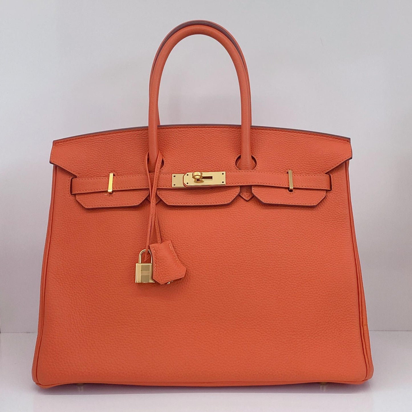 FEU ORANGE BIRKIN 35 TOGO LEATHER GOLD HARDWARE