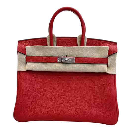BIRKIN 25 ROUGE RADIEUX TOGO LEATHER PALLADIUM HARDWARE
