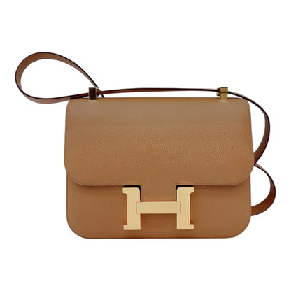 BISCUIT EPSOM LEATHER CONSTANCE I - 24 GOLD HARDWARE