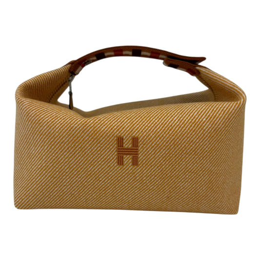 BICOLOR WOOL TWILL BRIDE-A-BRAC AU CARRE CASE, LARGE MODEL