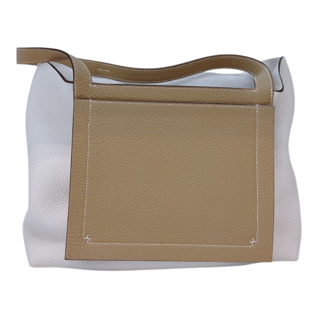 CABASELLIER 31 TAURILLON CLEMENCE HANDBAG NEW WHITE ETOUPE