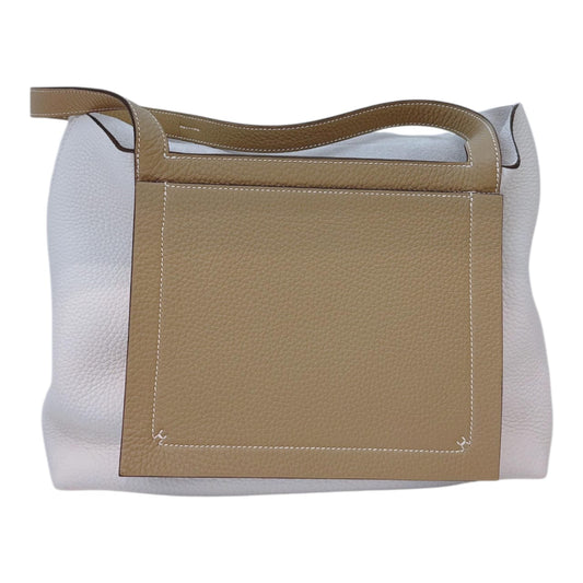 CABASELLIER 31 TAURILLON CLEMENCE HANDBAG NEW WHITE ETOUPE