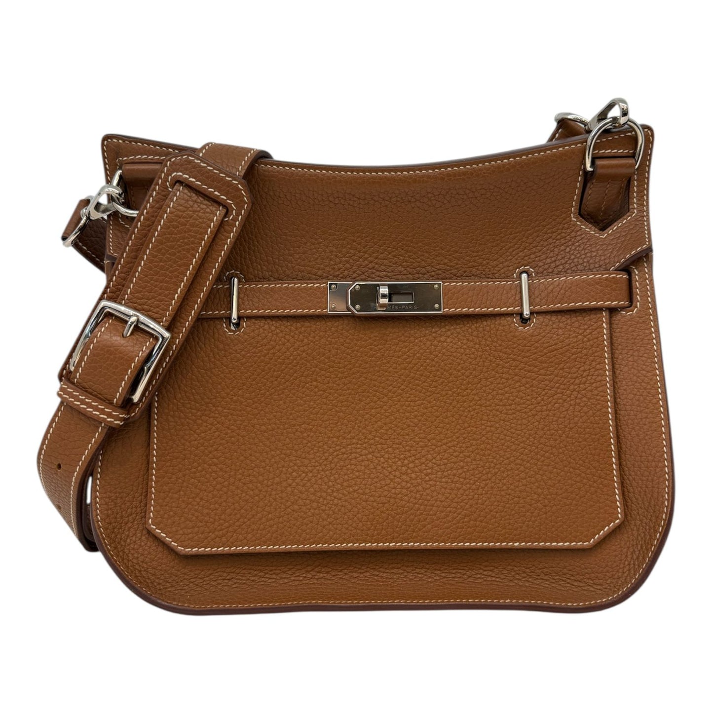 GOLD CLEMENCE LEATHER JYPSIERE 28 PALLADIUM HARDWARE BAG