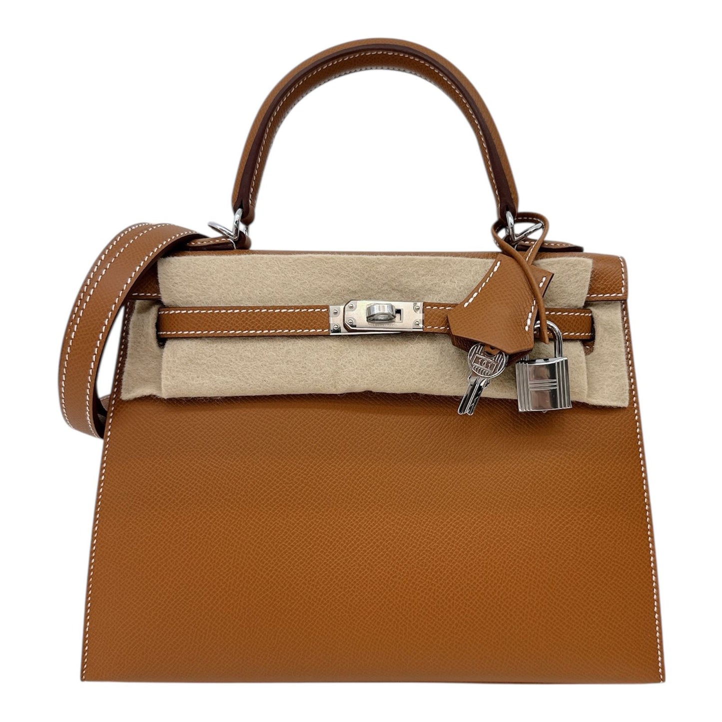 GOLD KELLY 25 EPSOM LEATHER PALLADIUM HARDWARE