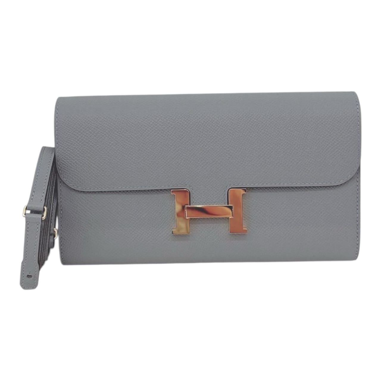 GRIS PANTIN CONSTANCE TO GO WALLET EPSOM LEATHER GOLD HARDWARE