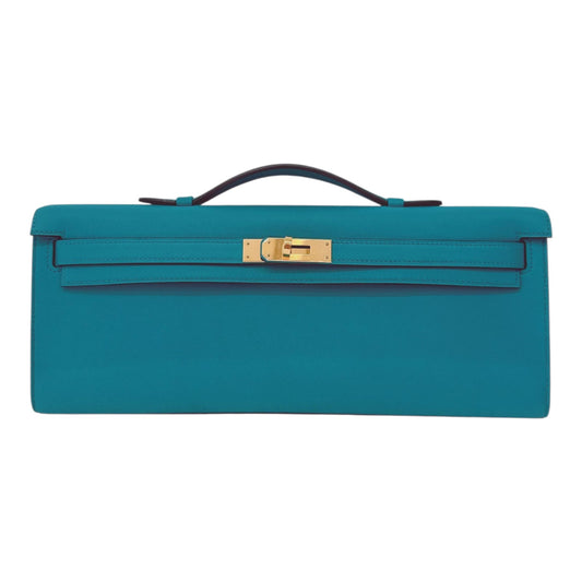 KELLY CUT VERT VERONE SWIFT LEATHER GOLD HARDWARE