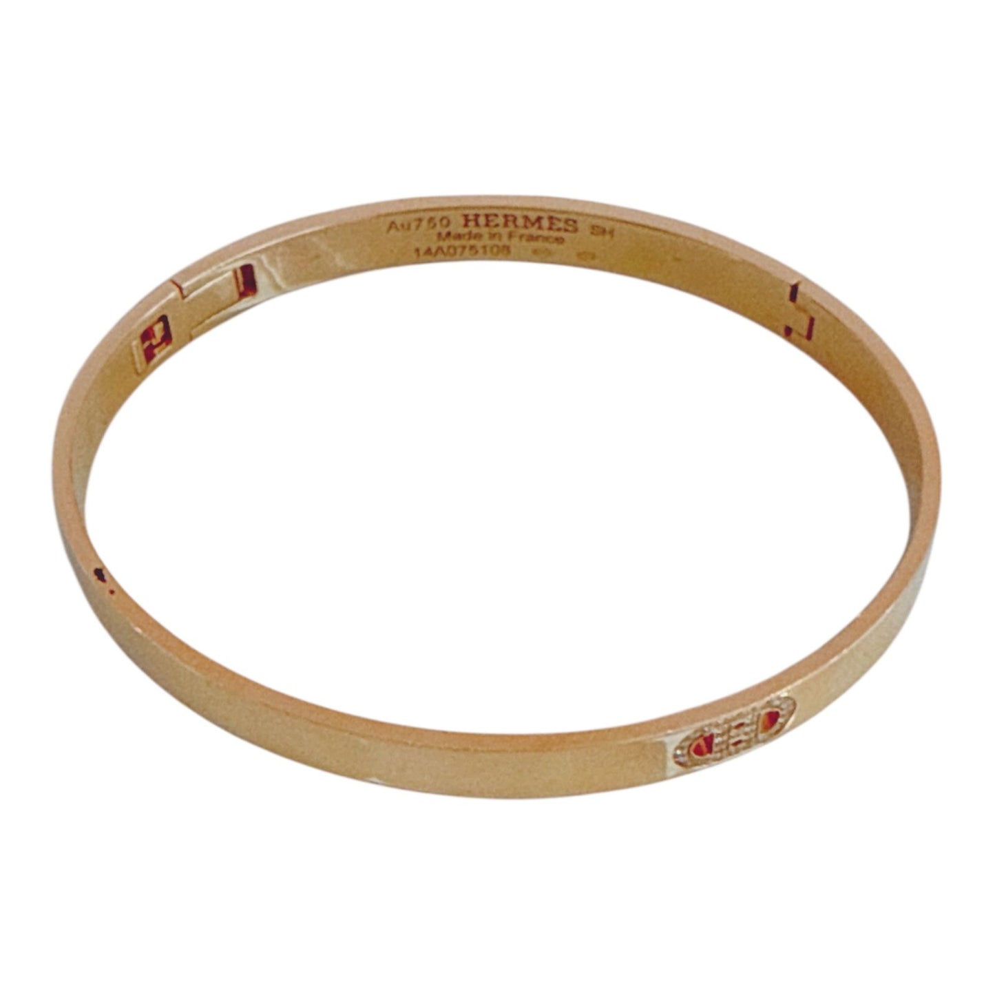 ROSE GOLD AND DIAMOND H D'ANCRE BRACELET SMALL MODEL