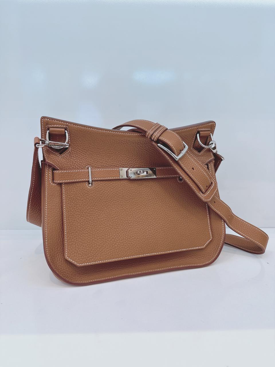 GOLD CLEMENCE LEATHER JYPSIERE 28 PALLADIUM HARDWARE BAG