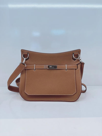 GOLD CLEMENCE LEATHER JYPSIERE 28 PALLADIUM HARDWARE BAG