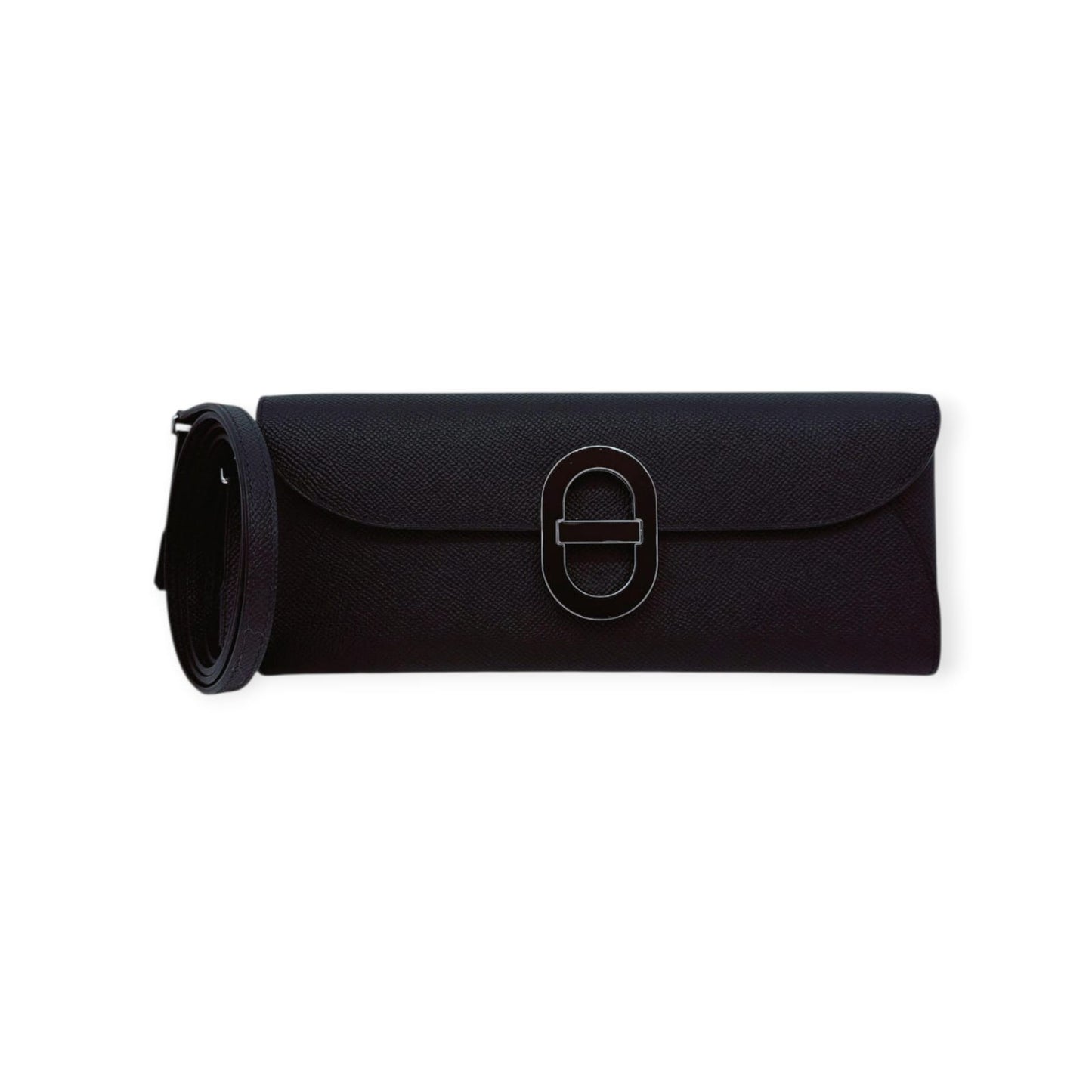 BLACK EPSOM LEATHER CHAINE D' ANCRE MAILLON TO GO WALLET