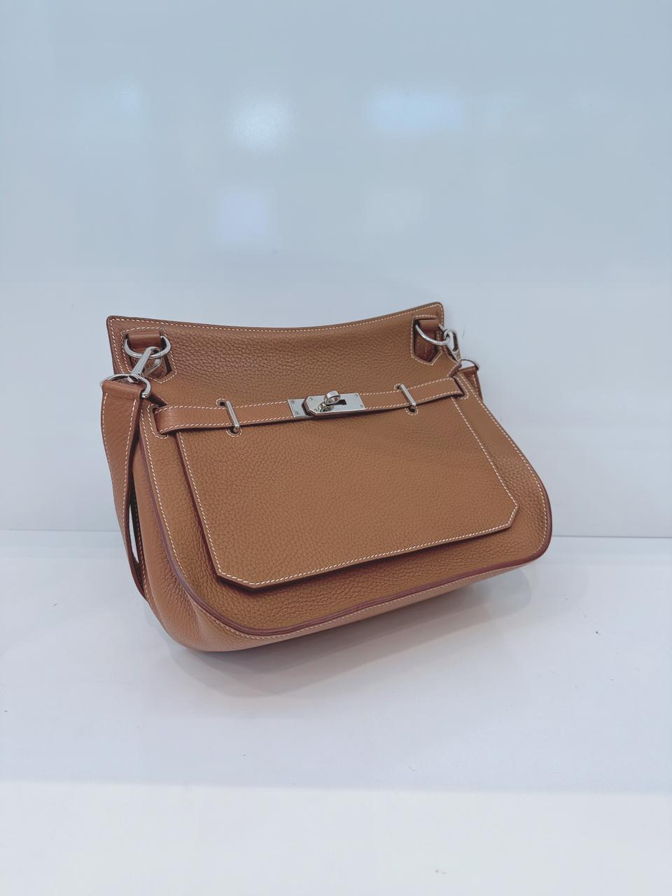 GOLD CLEMENCE LEATHER JYPSIERE 28 PALLADIUM HARDWARE BAG