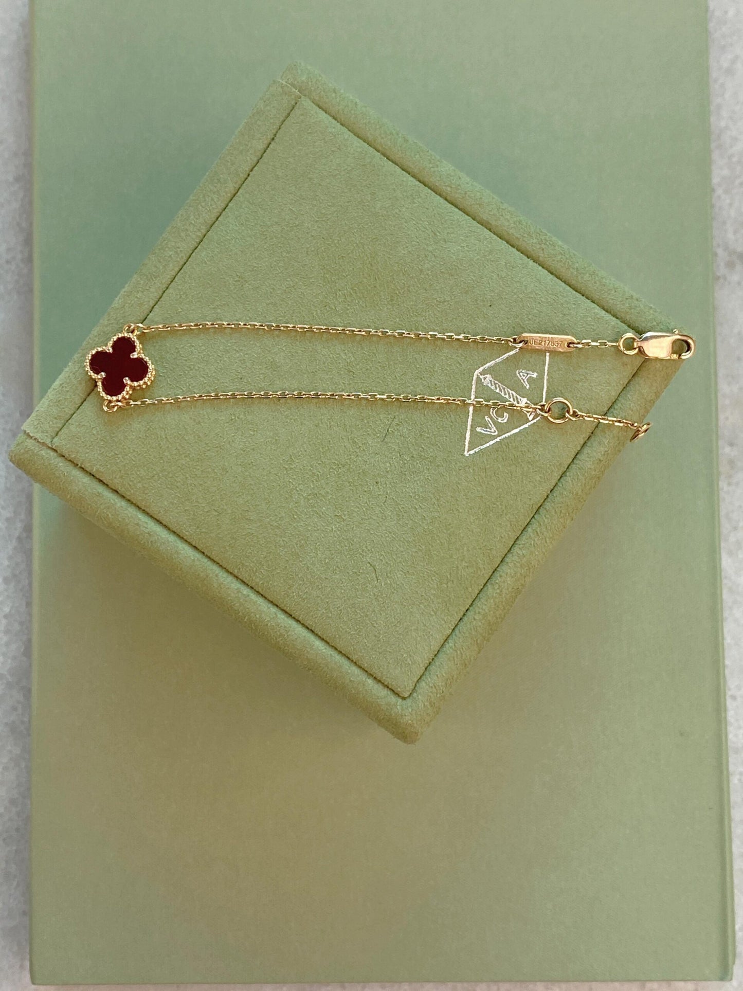 SWEET ALHAMBRA CARNELIAN 18K ROSE GOLD BRACELET