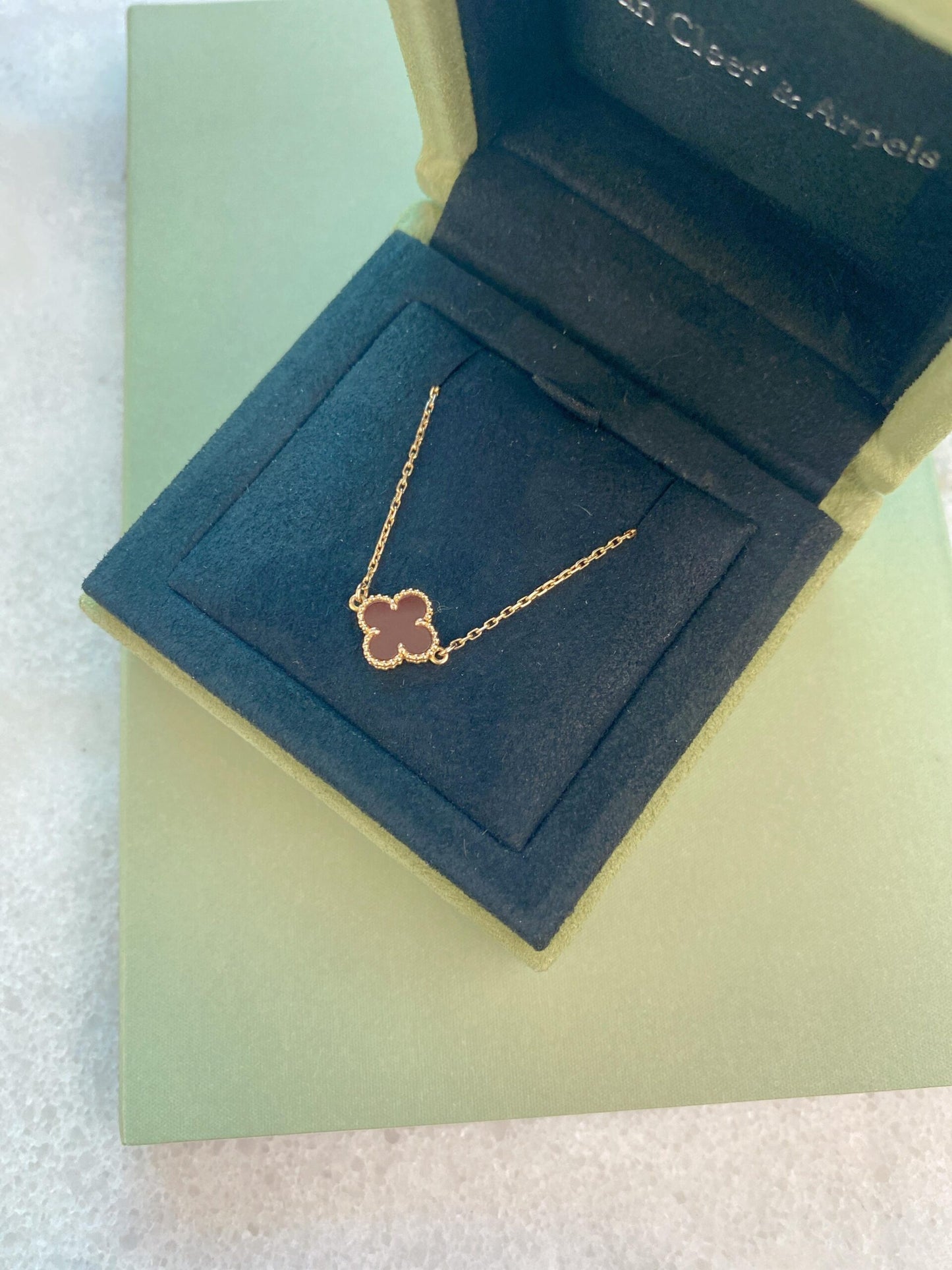 SWEET ALHAMBRA CARNELIAN 18K ROSE GOLD BRACELET