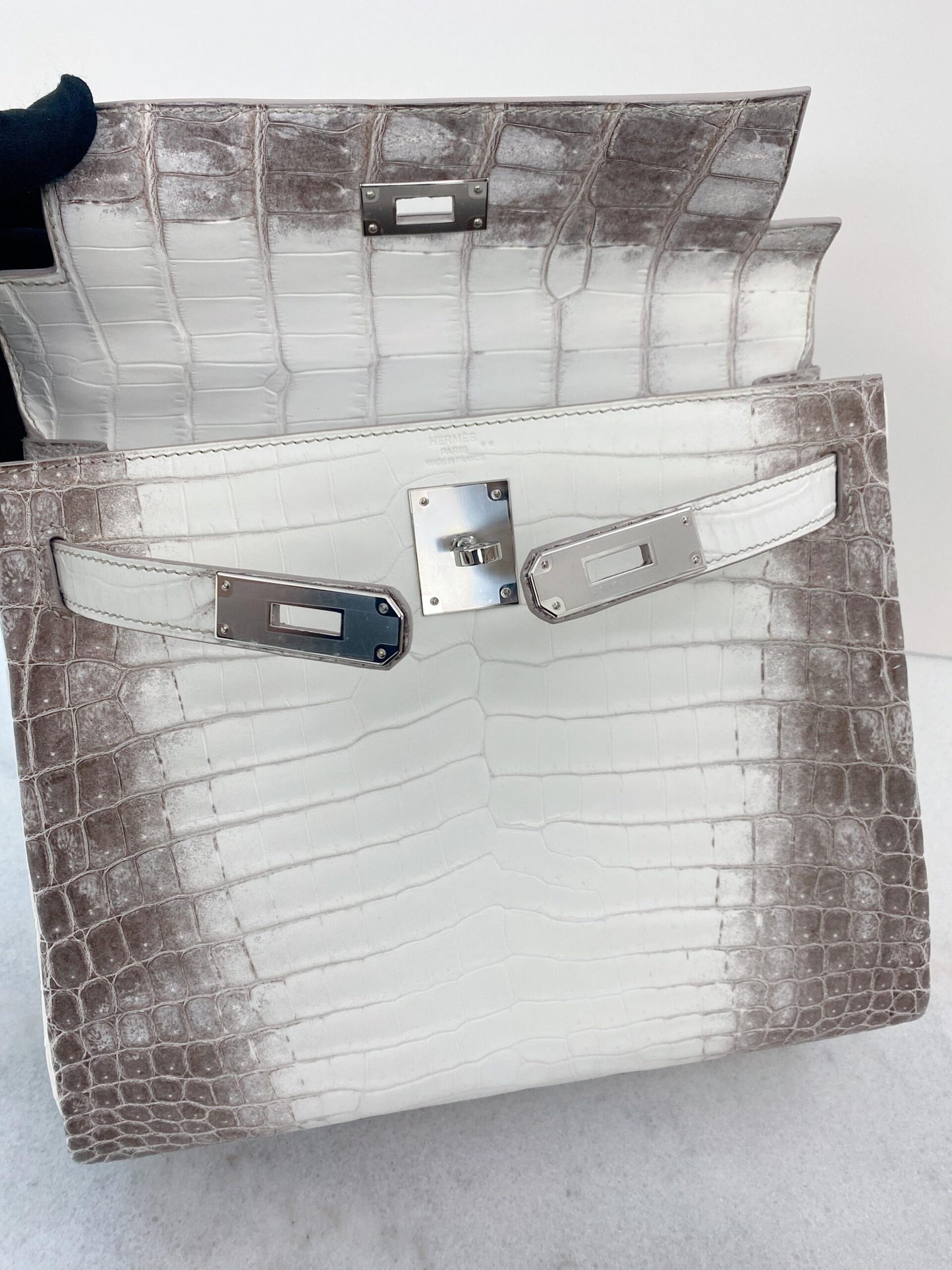 MATTE NILOTICUS CROCODILE HIMALAYA KELLY RETOURNE 28 PALLADIUM HARDWARE