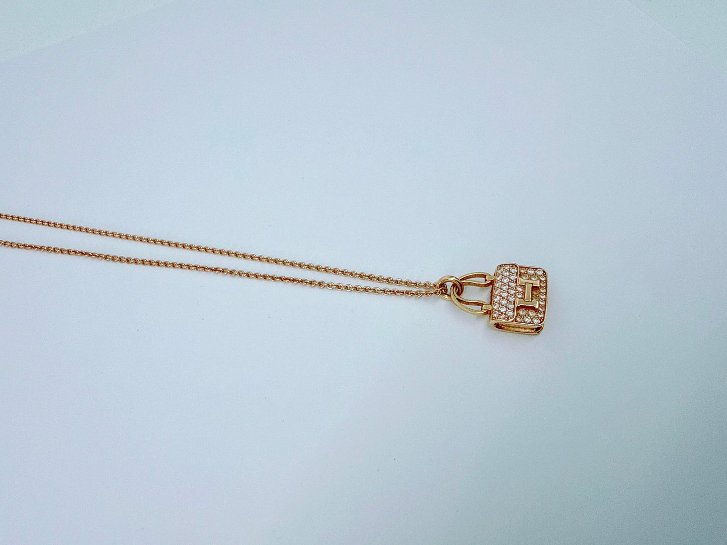 18K ROSE GOLD DIAMOND CONSTANCE PENDANT NECKLACE AND AMULETTES CONSTANCE BRACELET  SET