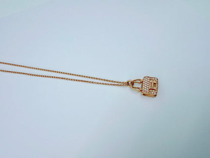 18K ROSE GOLD DIAMOND CONSTANCE PENDANT NECKLACE AND AMULETTES CONSTANCE BRACELET  SET