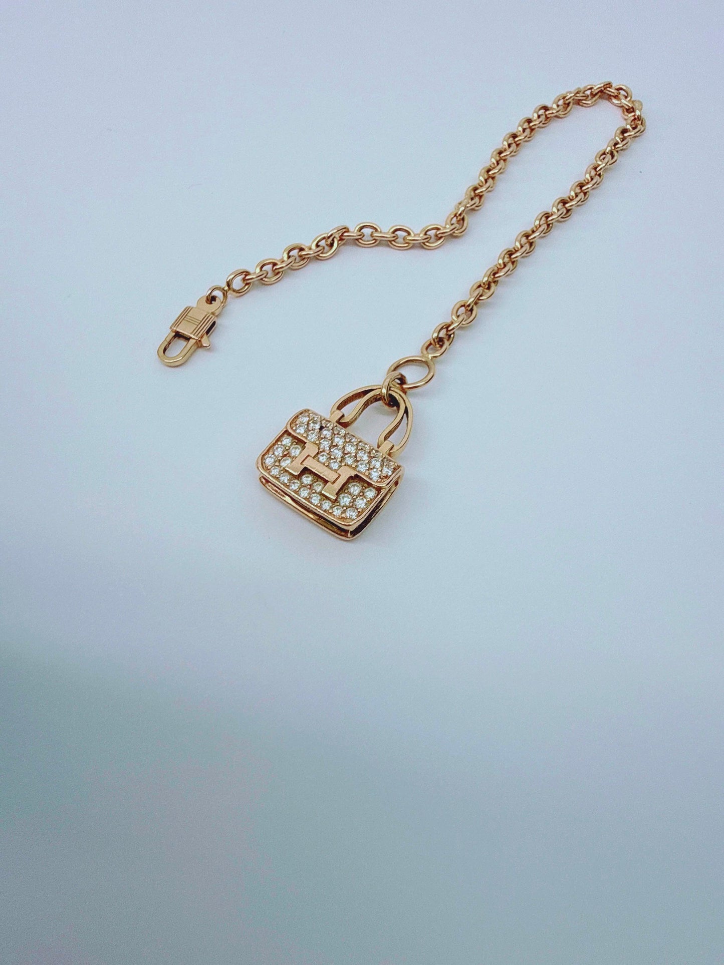 18K ROSE GOLD DIAMOND CONSTANCE PENDANT NECKLACE AND AMULETTES CONSTANCE BRACELET  SET