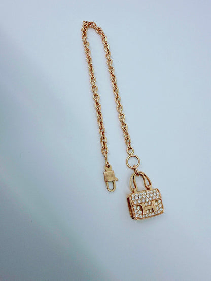 18K ROSE GOLD DIAMOND CONSTANCE PENDANT NECKLACE AND AMULETTES CONSTANCE BRACELET  SET