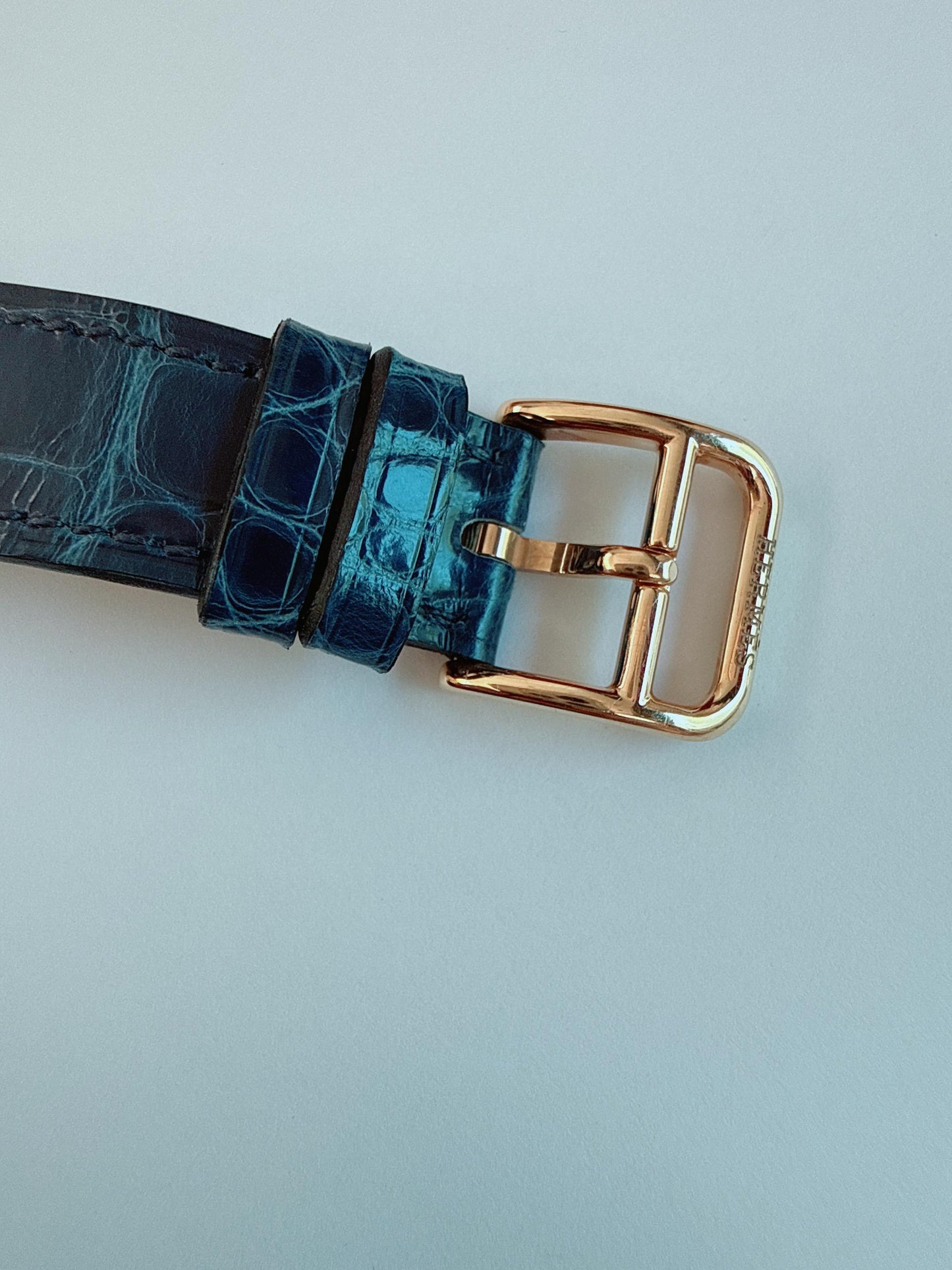 HEURE H ROSE GOLD DIAMONDS ALLIGATOR STRAP SMALL MODEL 25MM WATCH