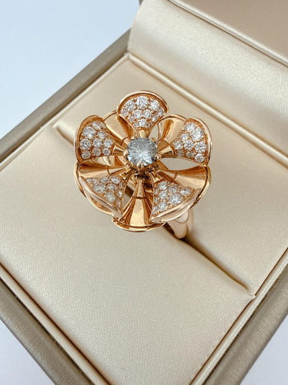 18K ROSE GOLD AND DIAMOND DIVA'S DREAM DIVISSIMA EARCLIPS AND DIVA'S DREAM RING