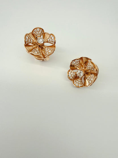 18K ROSE GOLD AND DIAMOND DIVA'S DREAM DIVISSIMA EARCLIPS AND DIVA'S DREAM RING