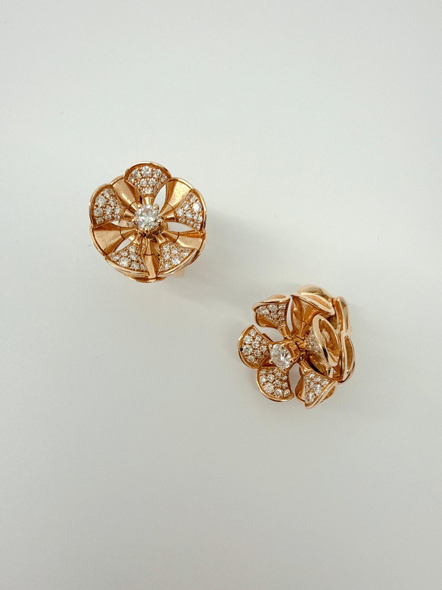 18K ROSE GOLD AND DIAMOND DIVA'S DREAM DIVISSIMA EARCLIPS AND DIVA'S DREAM RING
