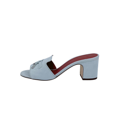 LIGHT BLUE SUEDE SUMMER CHARMS 55 SANDALS 38
