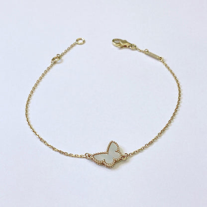 SWEET BUTTERFLY BRACELET 18K YELLOW GOLD MOTHER OF PEARL