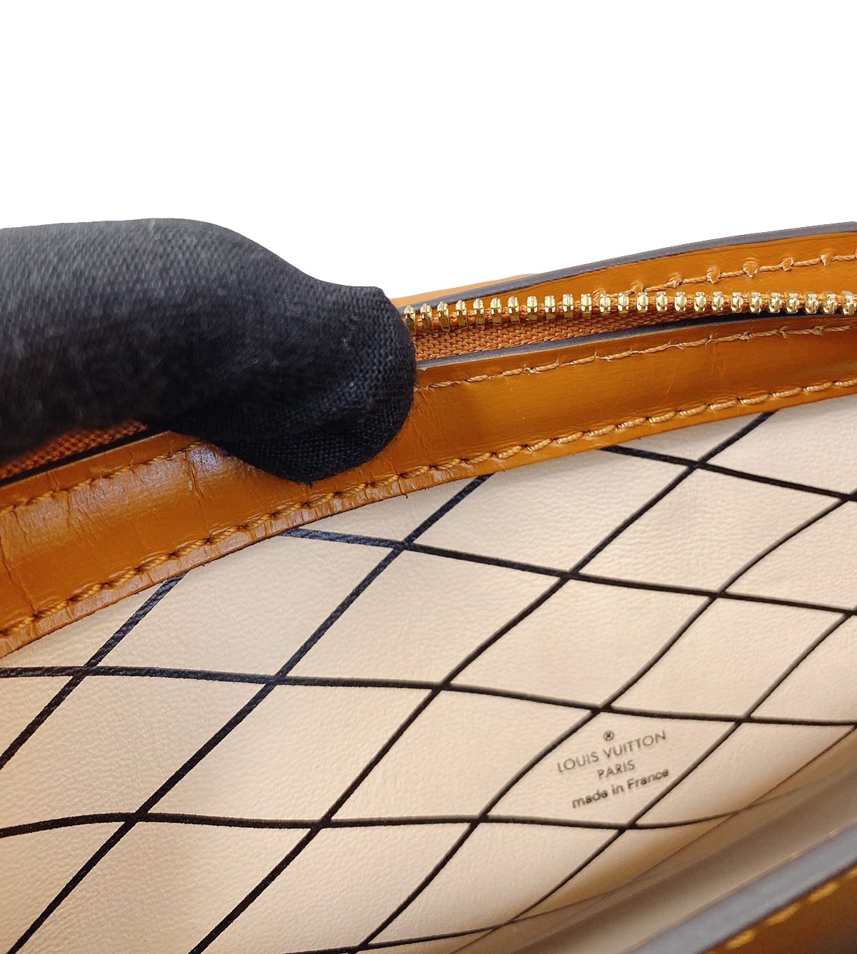 DENIM BLUE MALLETAGE TRUNK CLUTCH BAG