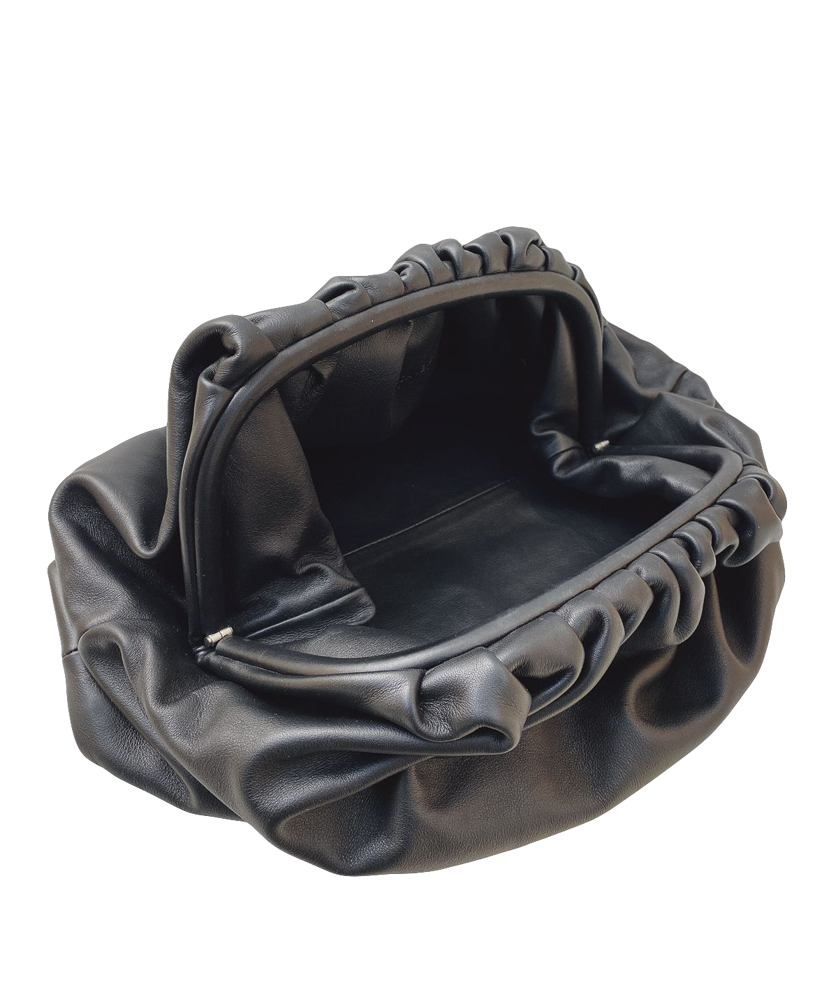 BLACK LEATHER TEEN POUCH