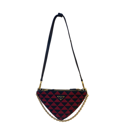 SYMBOLE LEATHER  AND FABRIC  MINI BAG