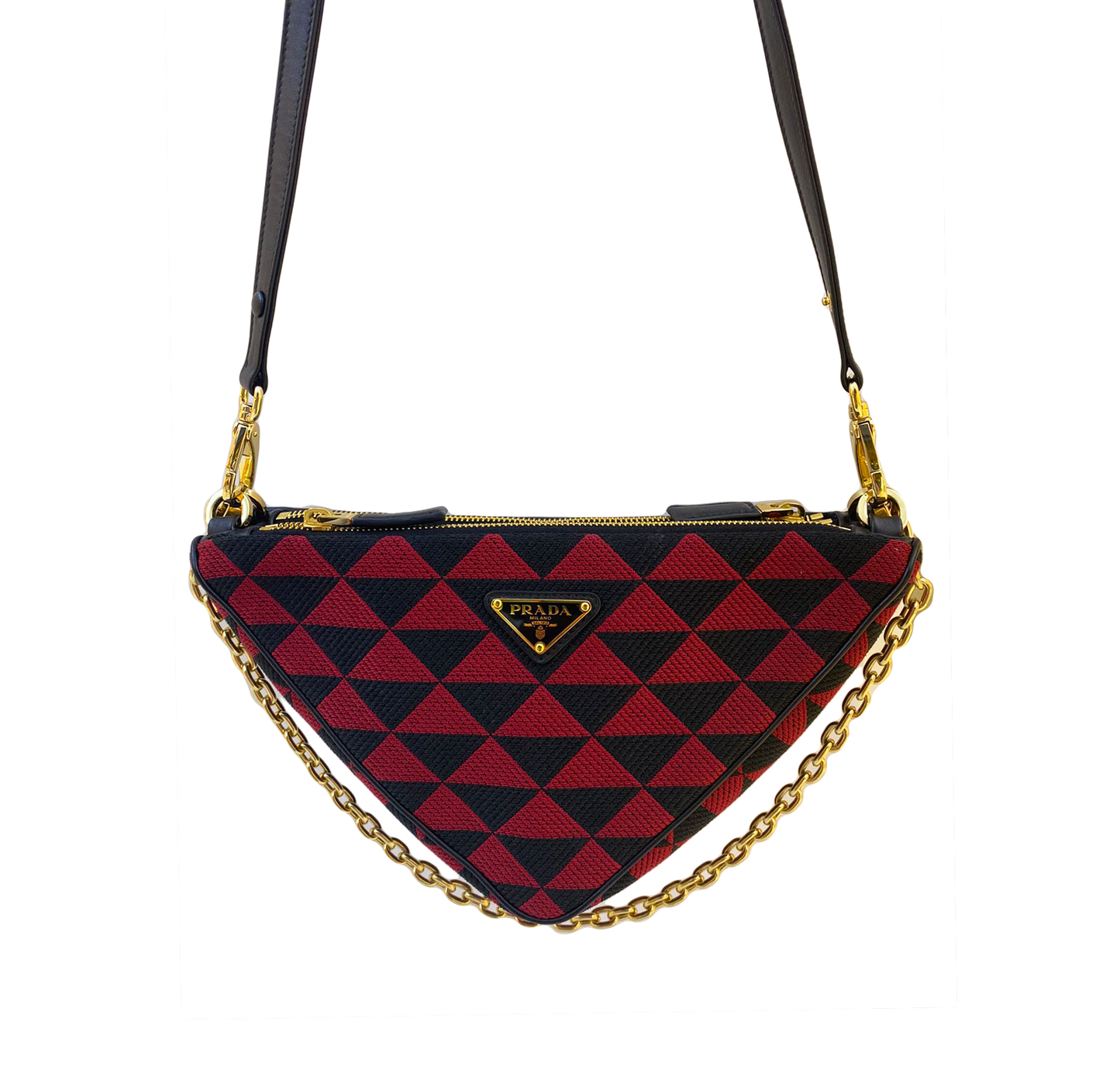SYMBOLE LEATHER  AND FABRIC  MINI BAG