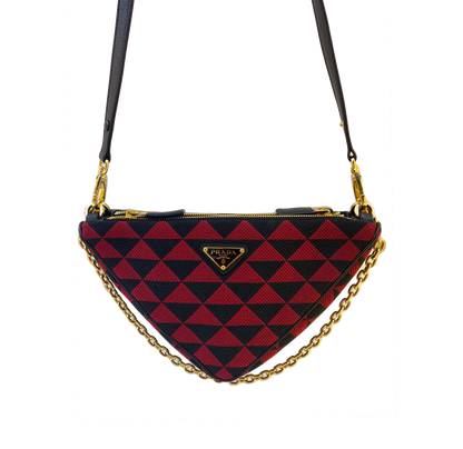 SYMBOLE LEATHER  AND FABRIC  MINI BAG