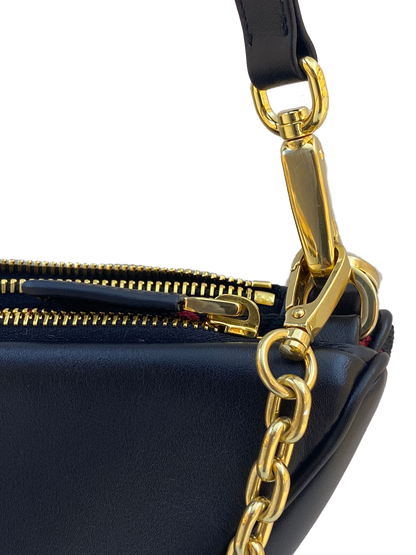 SYMBOLE LEATHER  AND FABRIC  MINI BAG
