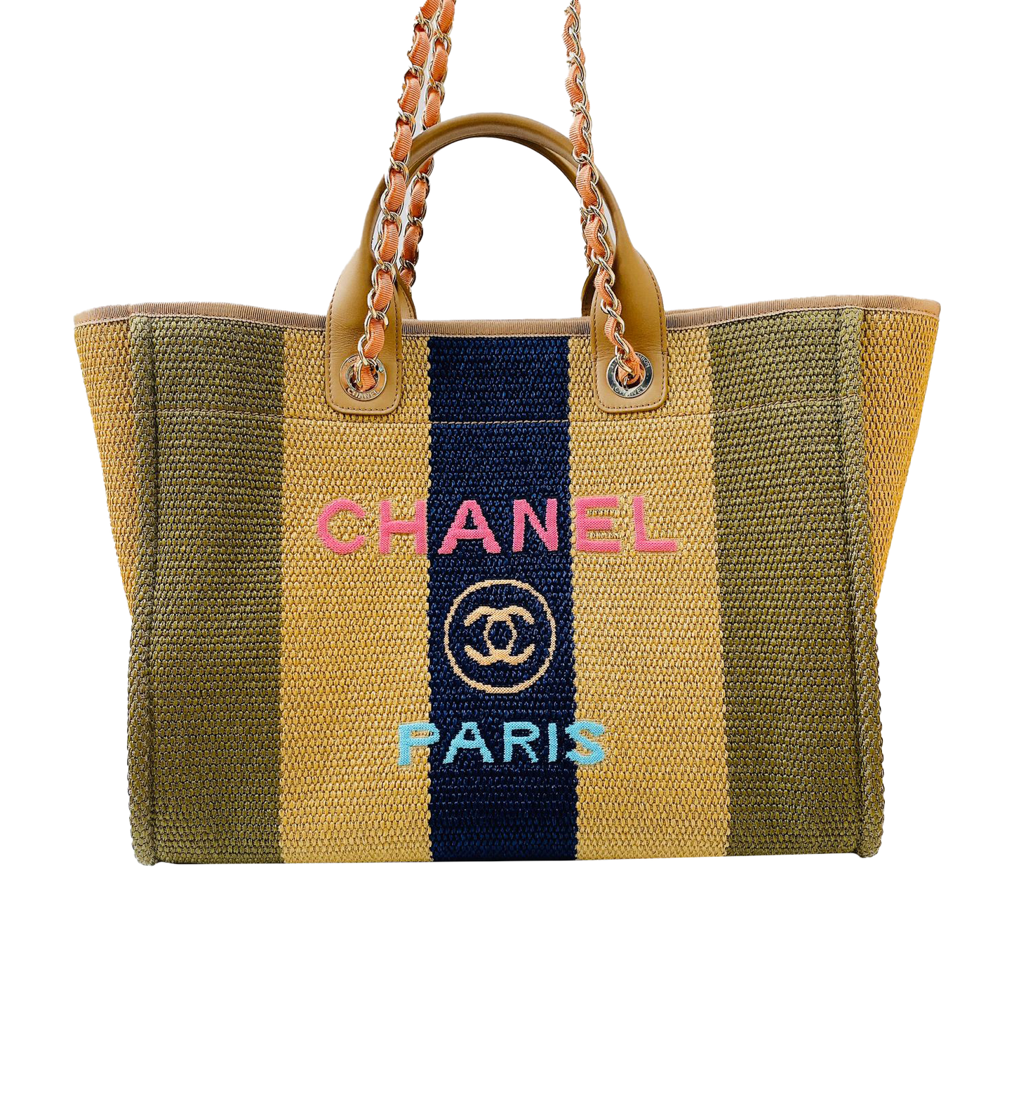 DEAUVILLE  TOTE STRIPED VISCOSE CANVAS