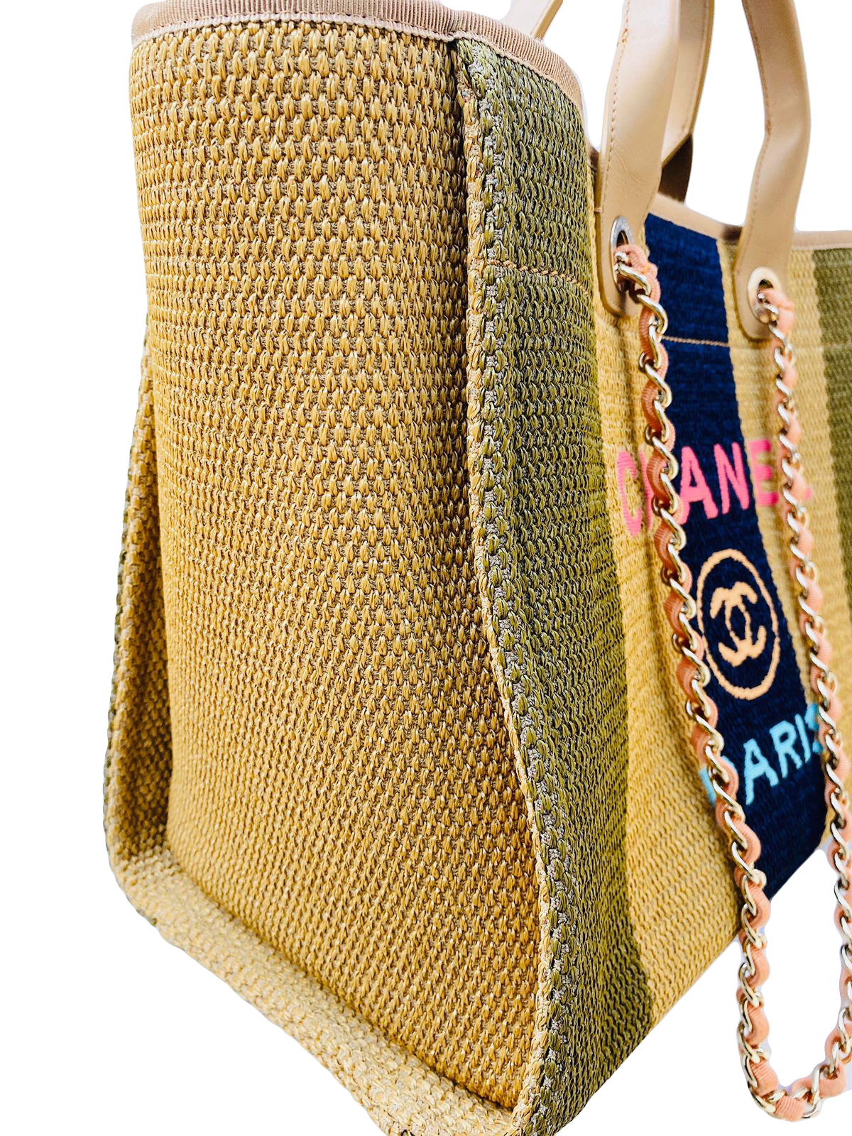DEAUVILLE  TOTE STRIPED VISCOSE CANVAS
