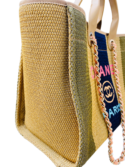 DEAUVILLE  TOTE STRIPED VISCOSE CANVAS