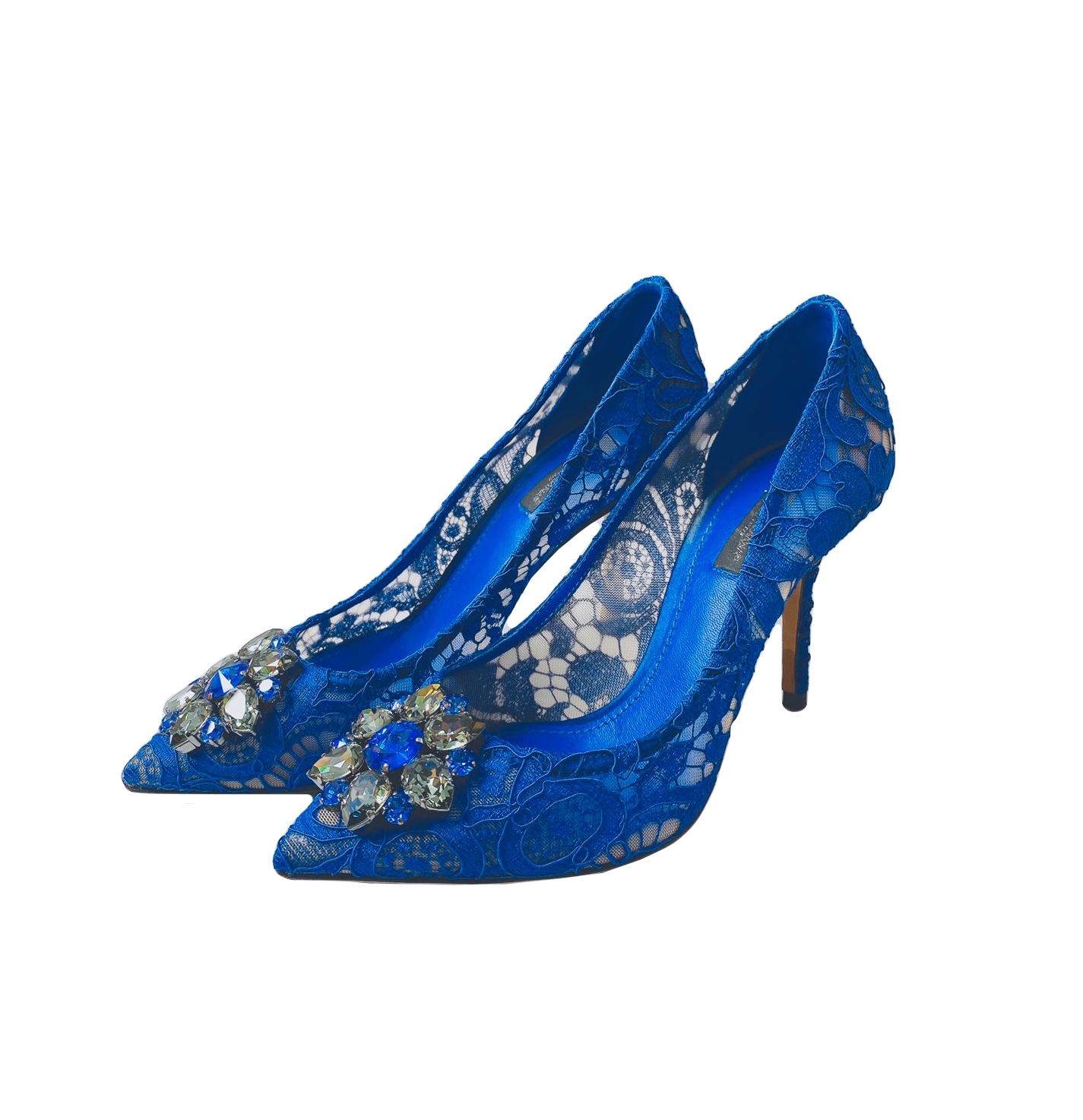 BLUE BELLUCCI TAORMINA LACE PUMPS 38