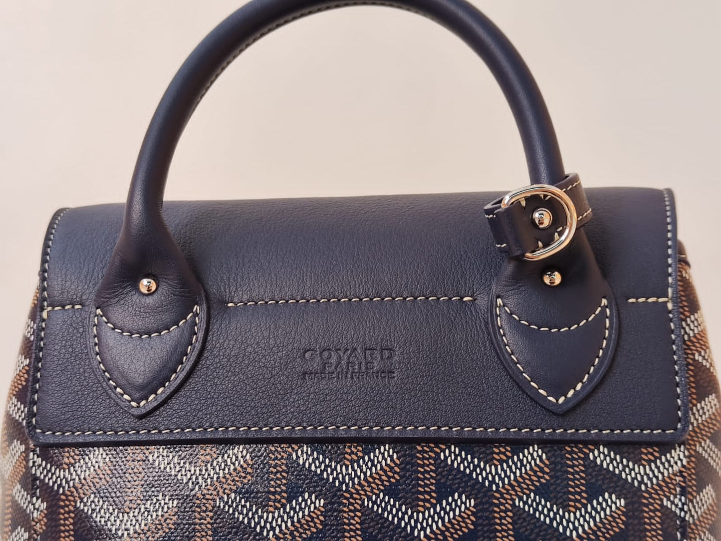 BLUE GOYARDINE SAC ALPIN MINI BACKPACK BAG