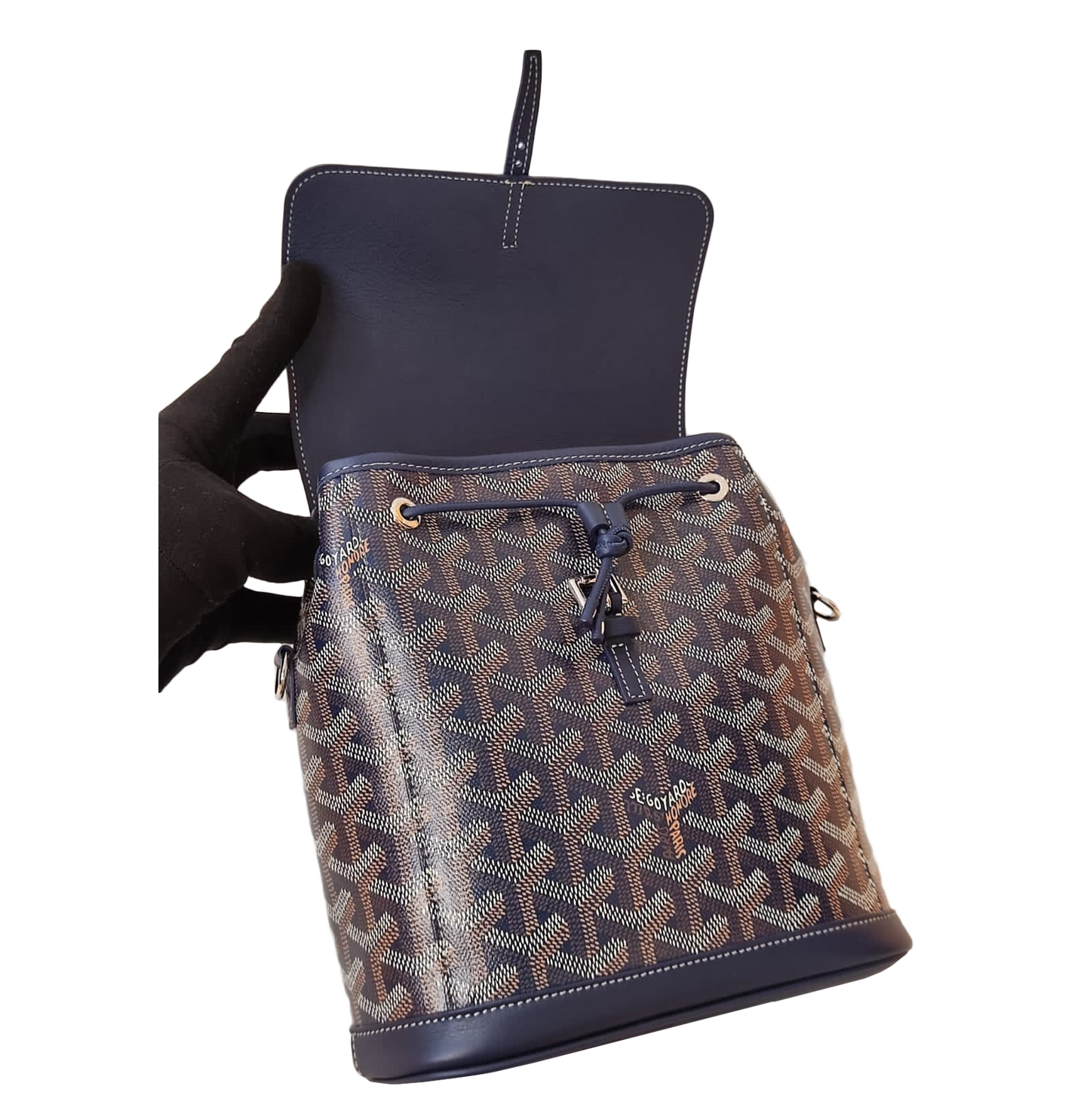 BLUE GOYARDINE SAC ALPIN MINI BACKPACK BAG