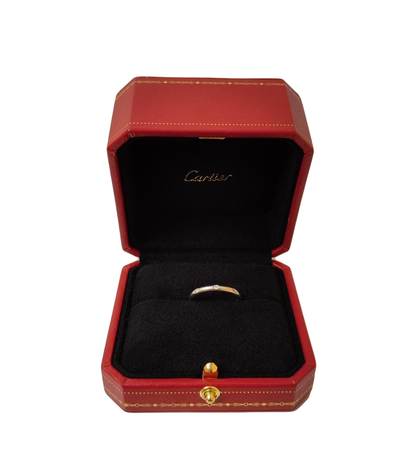 PLATINUM 3 DIAMONDS 1895 WEDDING RING 55