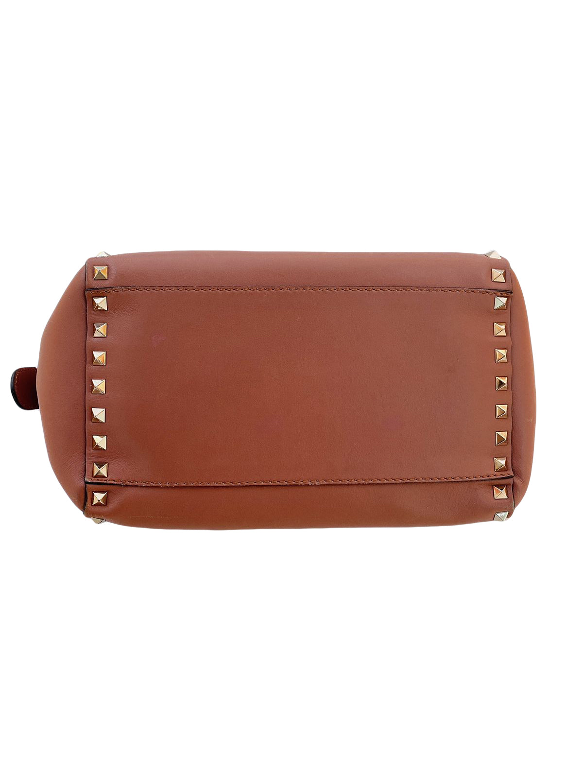 PINK ROCKSTUD SMALL DOUBLE TOP HANDLE TOTE BAG
