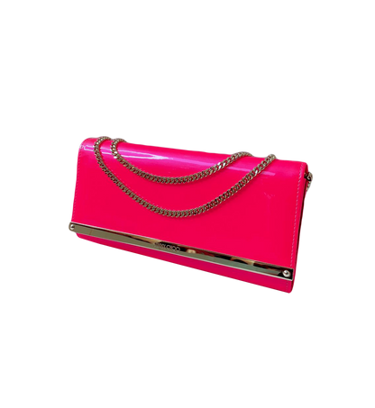 NEON PINK MILLA CHAIN CLUTCH