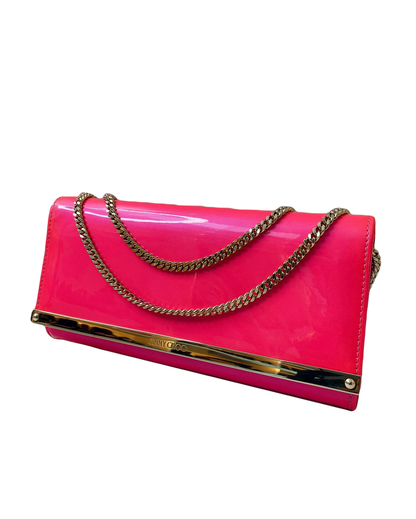 NEON PINK MILLA CHAIN CLUTCH