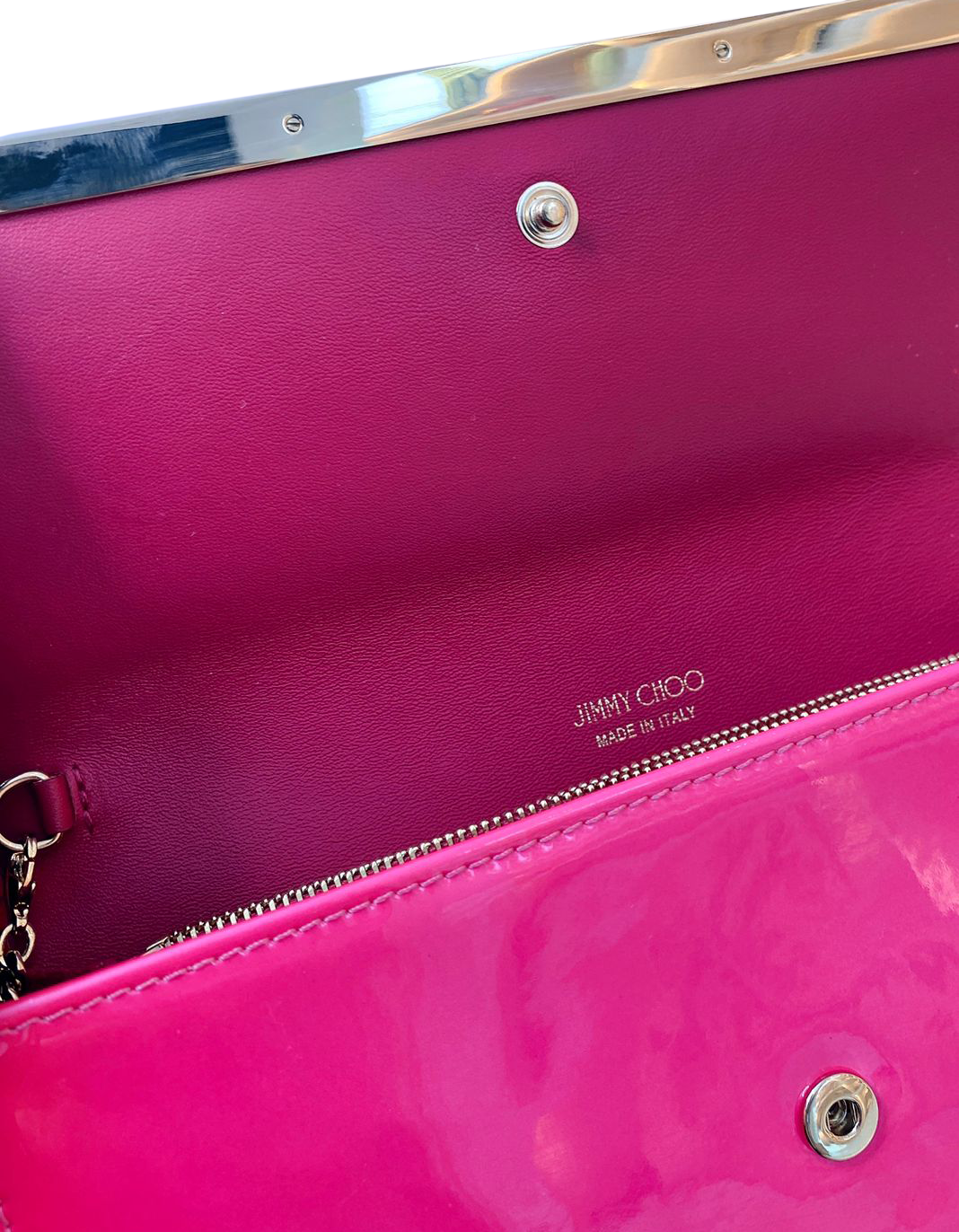 NEON PINK MILLA CHAIN CLUTCH