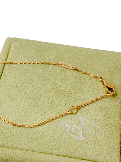 18K YELLOW GOLD AND MOTHER OF PEARL WHITE SWEET ALHAMBRA PENDANT NECKLACE