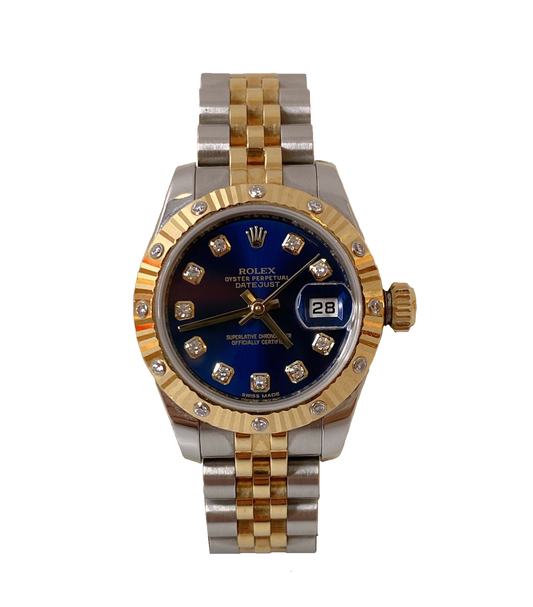 DATEJUST 18K YELLOW GOLD AND STEEL DIAMOND 26MM 179313