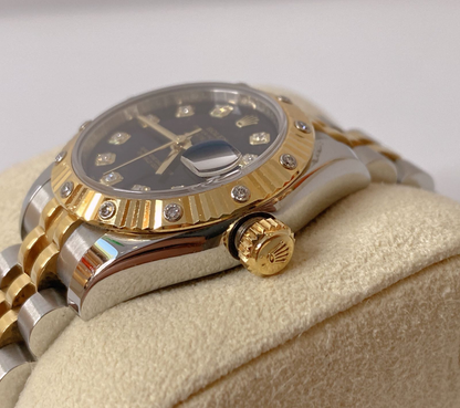 DATEJUST 18K YELLOW GOLD AND STEEL DIAMOND 26MM 179313