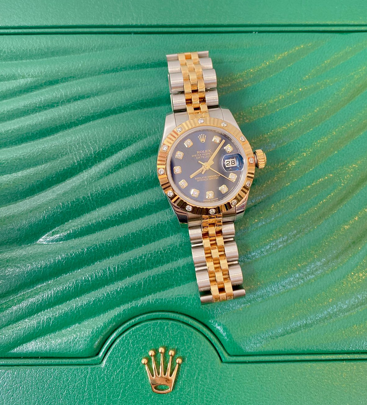 DATEJUST 18K YELLOW GOLD AND STEEL DIAMOND 26MM 179313